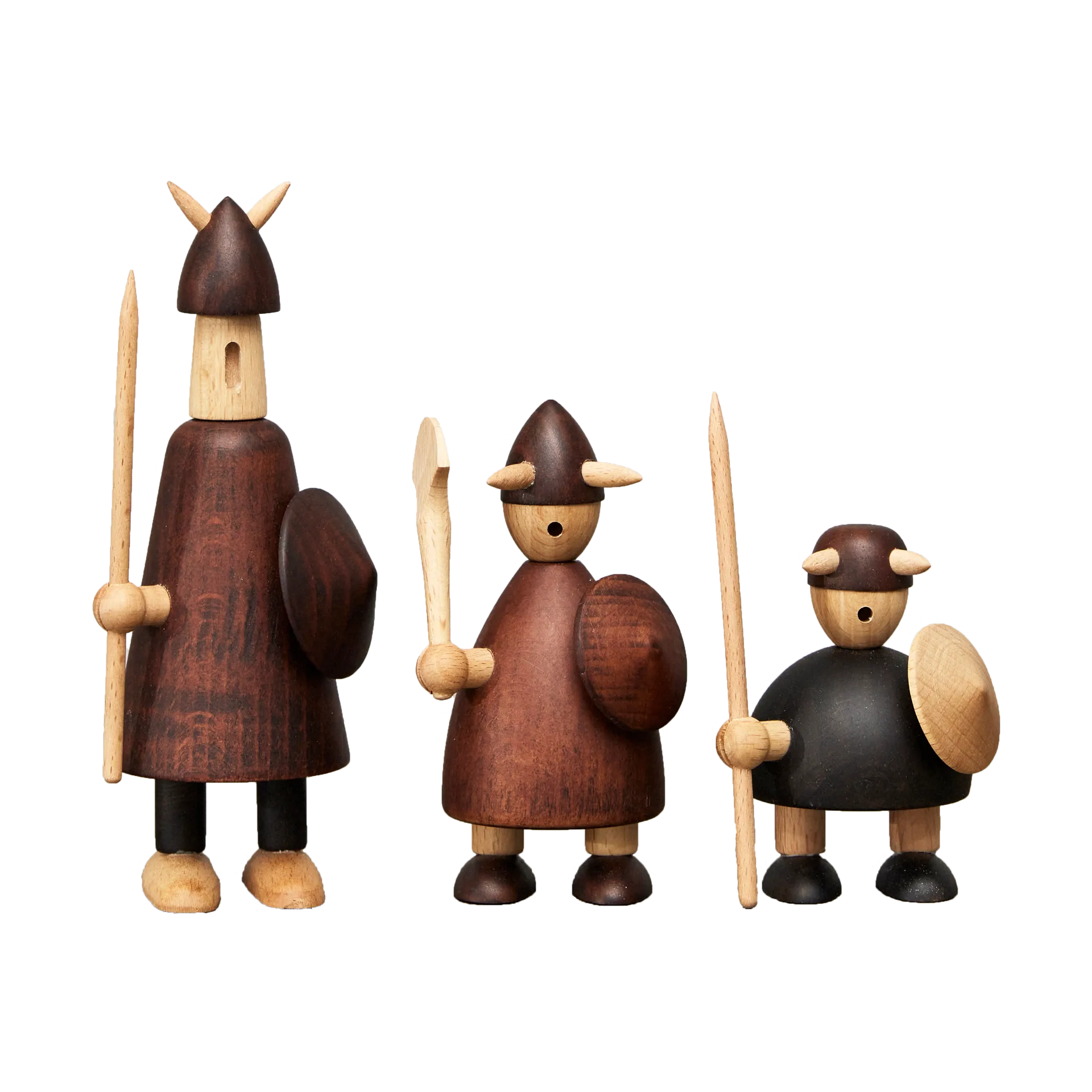 The vikings of Denmark träfigur 3 delar, Stained beech Andersen Furniture