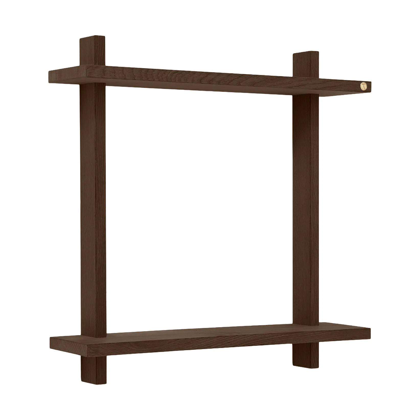 Treat vägghylla dubbel, Smoked Oiled Oak, 50x12x50 cm Andersen Furniture