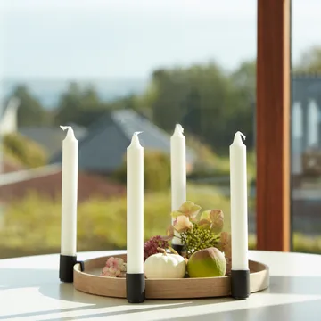Luna adventsljusstake - Ek-svart - Applicata
