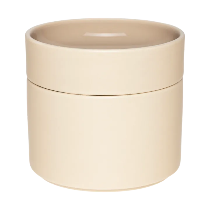 Kirnu dekorativ burk Ø11x10 cm - Beige - Arabia