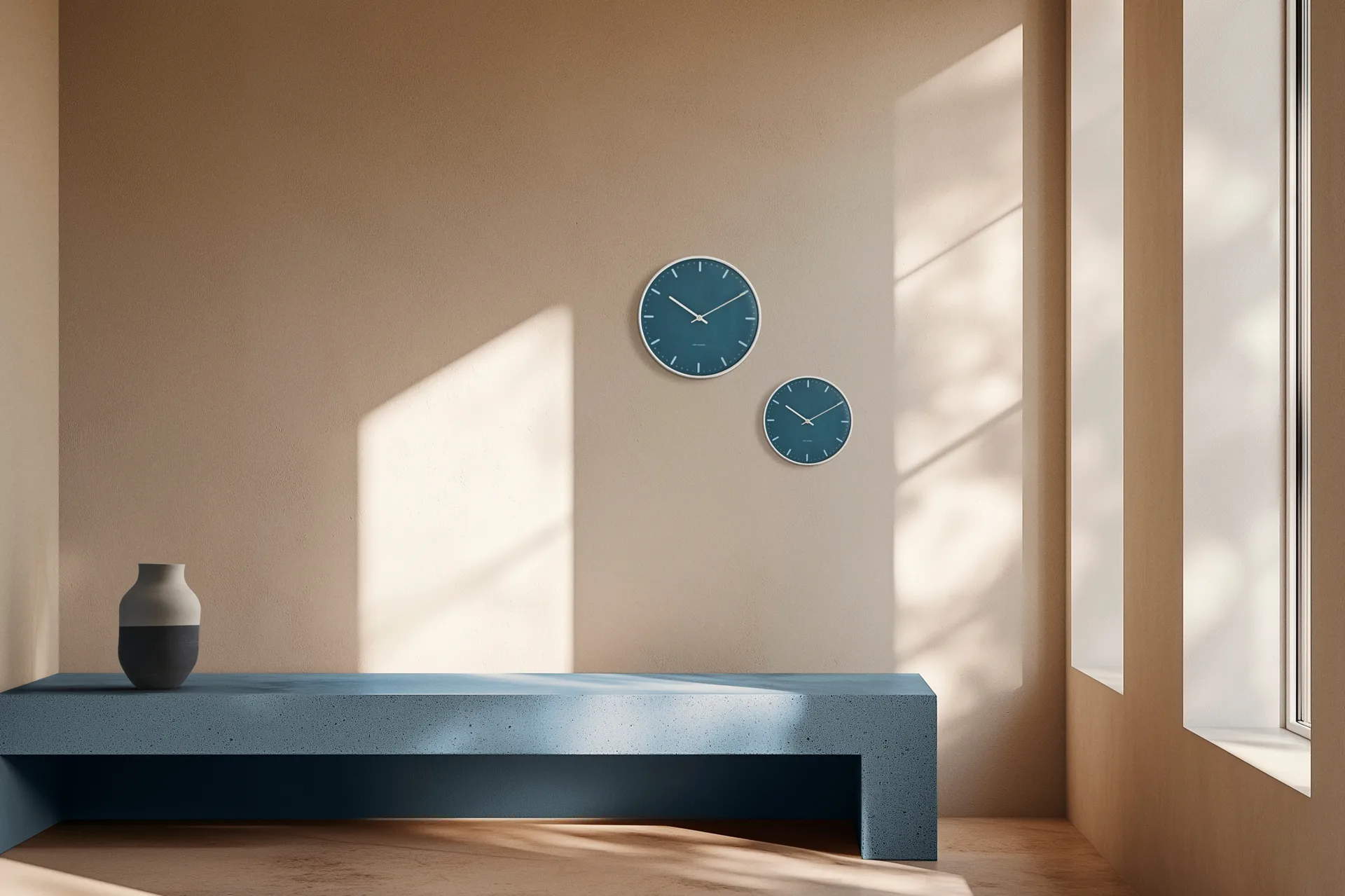 Arne Jacobsen City Hall klocka, Blå, Ø29 cm Arne Jacobsen Clocks