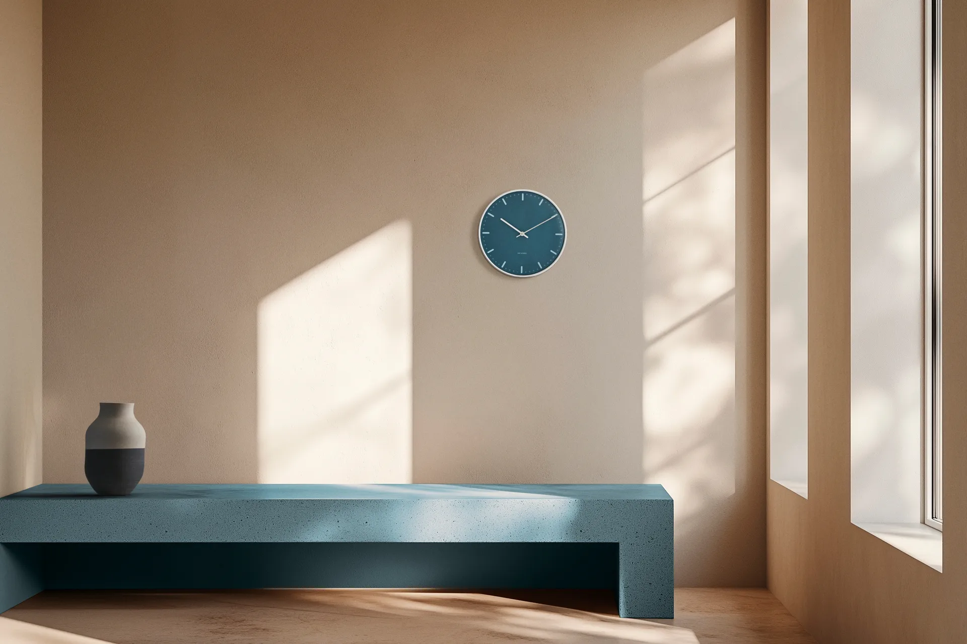 Arne Jacobsen City Hall klocka, Blå, Ø29 cm Arne Jacobsen Clocks