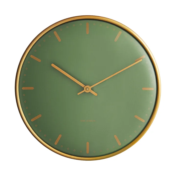 Arne Jacobsen City Hall klocka - Grön, Ø21 cm - Arne Jacobsen Clocks
