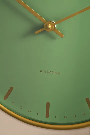 Arne Jacobsen City Hall klocka - Grön, Ø21 cm - Arne Jacobsen Clocks