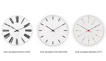 Arne Jacobsen City Hall klocka - Vit, Ø16 cm - Arne Jacobsen Clocks