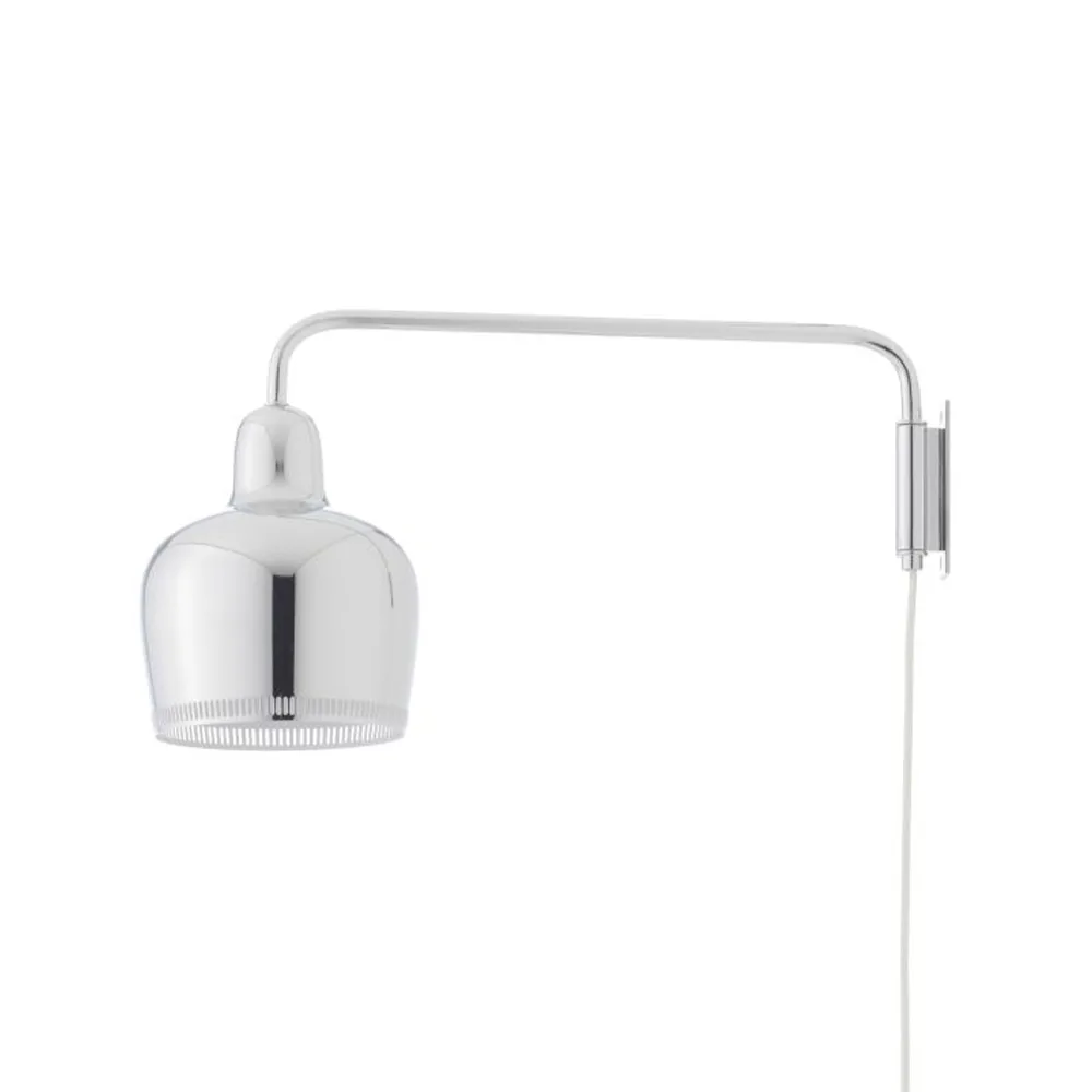 A330S Golden Bell vägglampa, Krom-Vit Artek