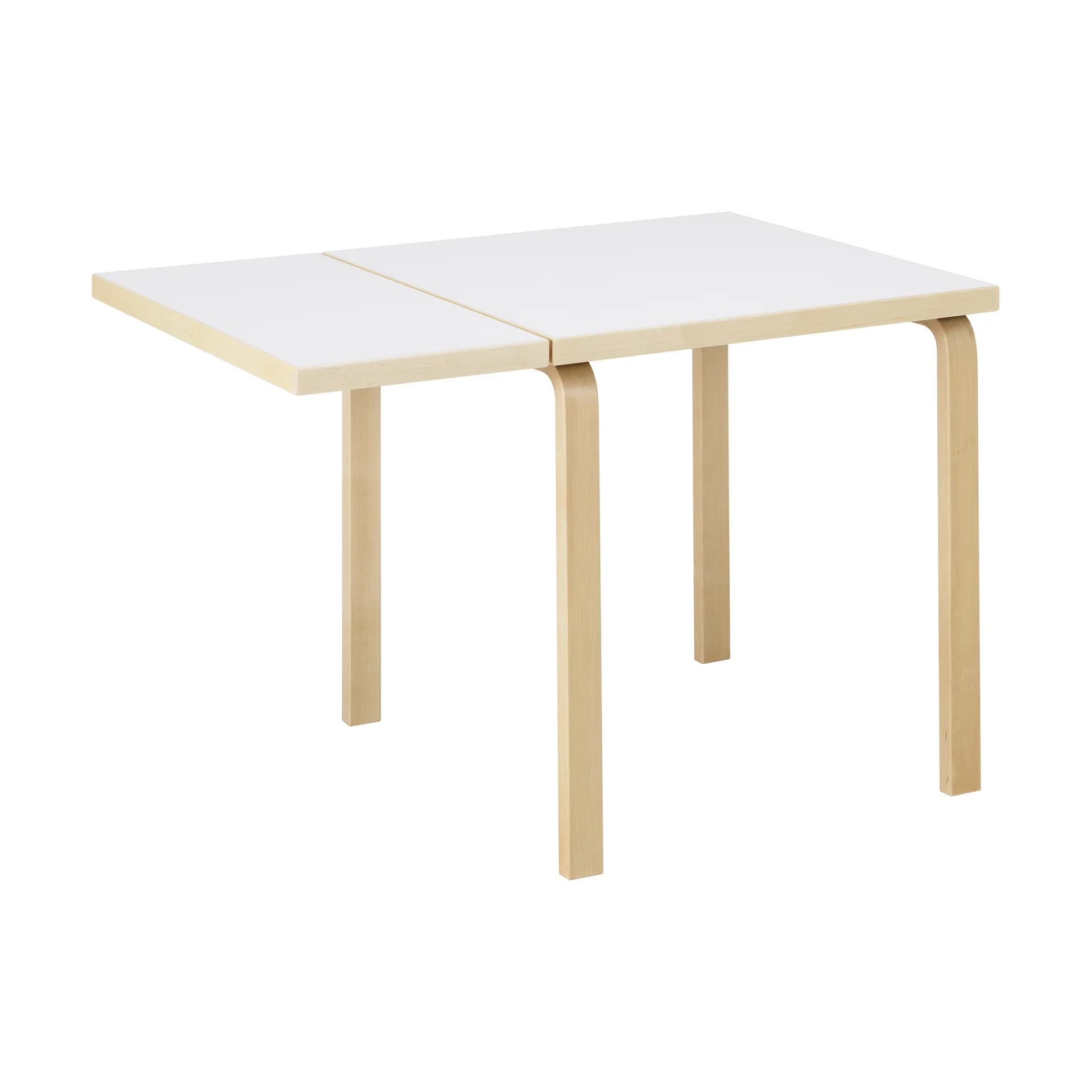 Aalto Table foldable DL81C matbord, Top IKI white HPL-natural lacquered Artek