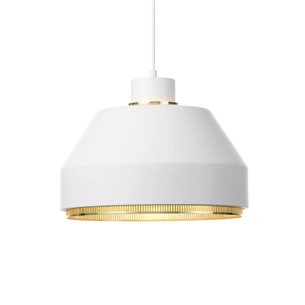 AMA 500 pendel, Vit pulverlack-Mässing Artek