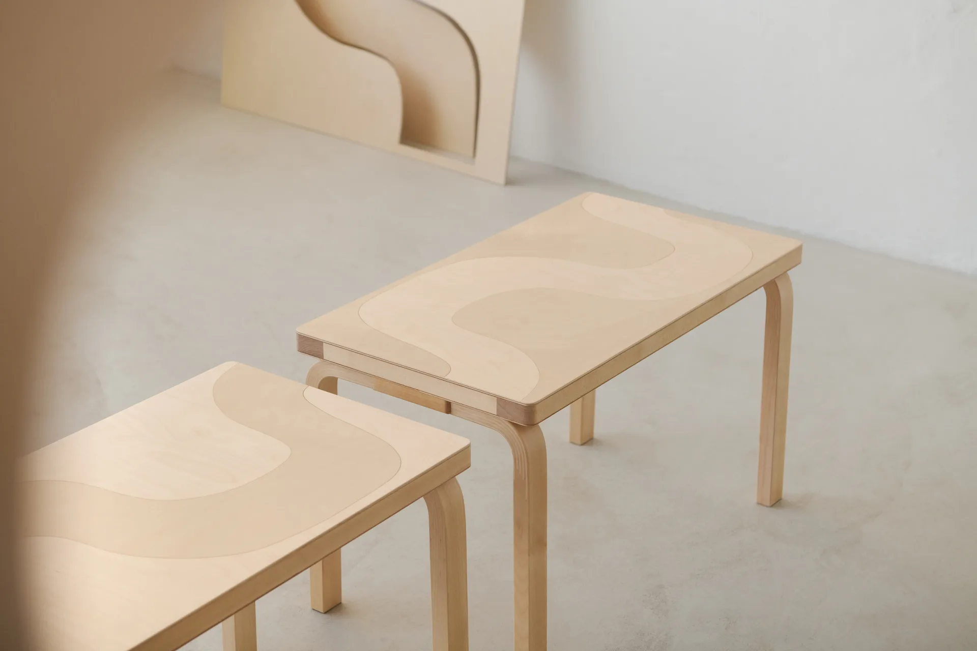 Artek + Marimekko Bench 153B Kivet bänk, Björk Artek