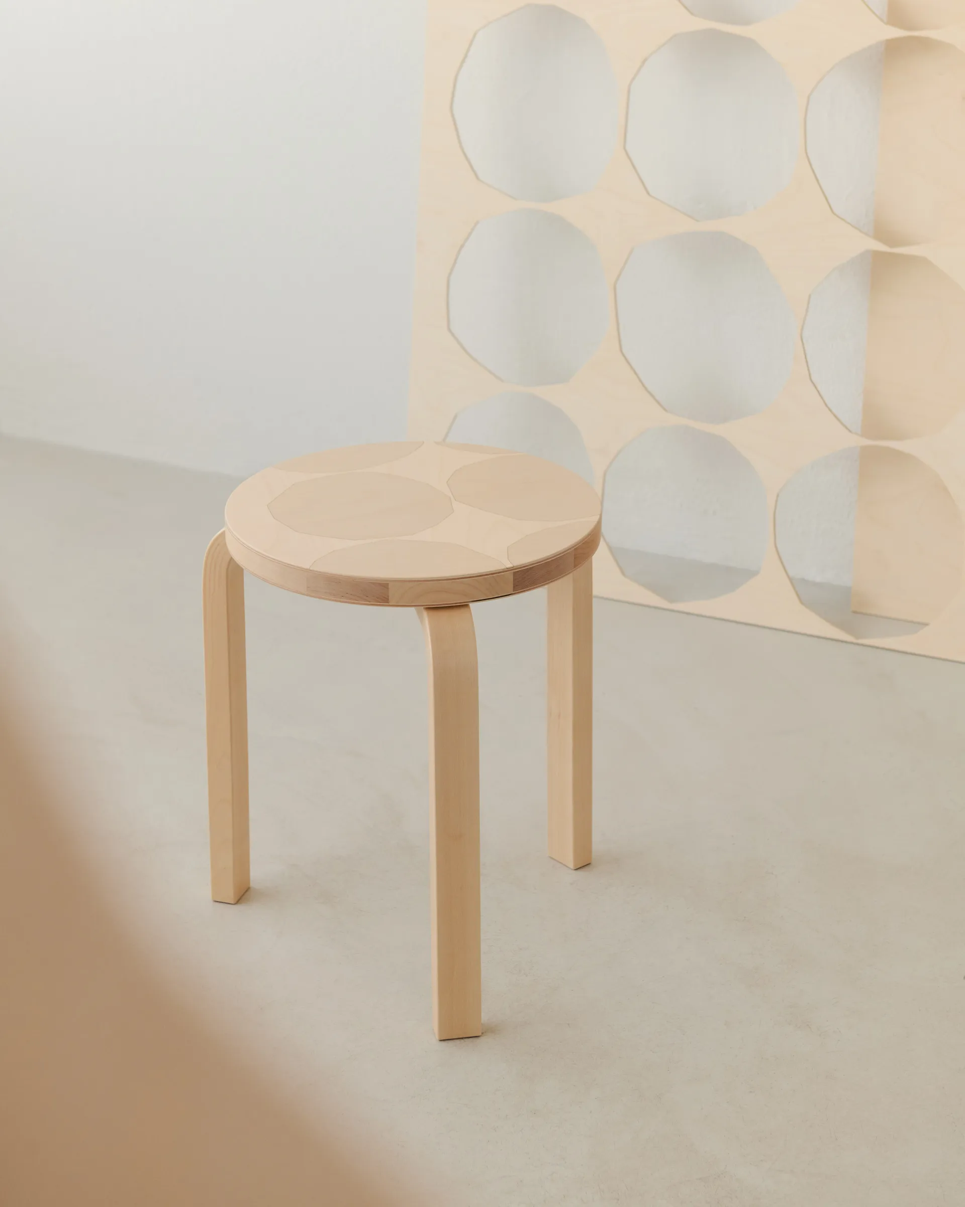 Artek + Marimekko Stool 60 Kivet pall, Björk Artek