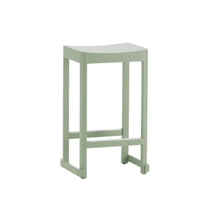 Atelier barpall - Grönlackerad björk-H65 cm - Artek