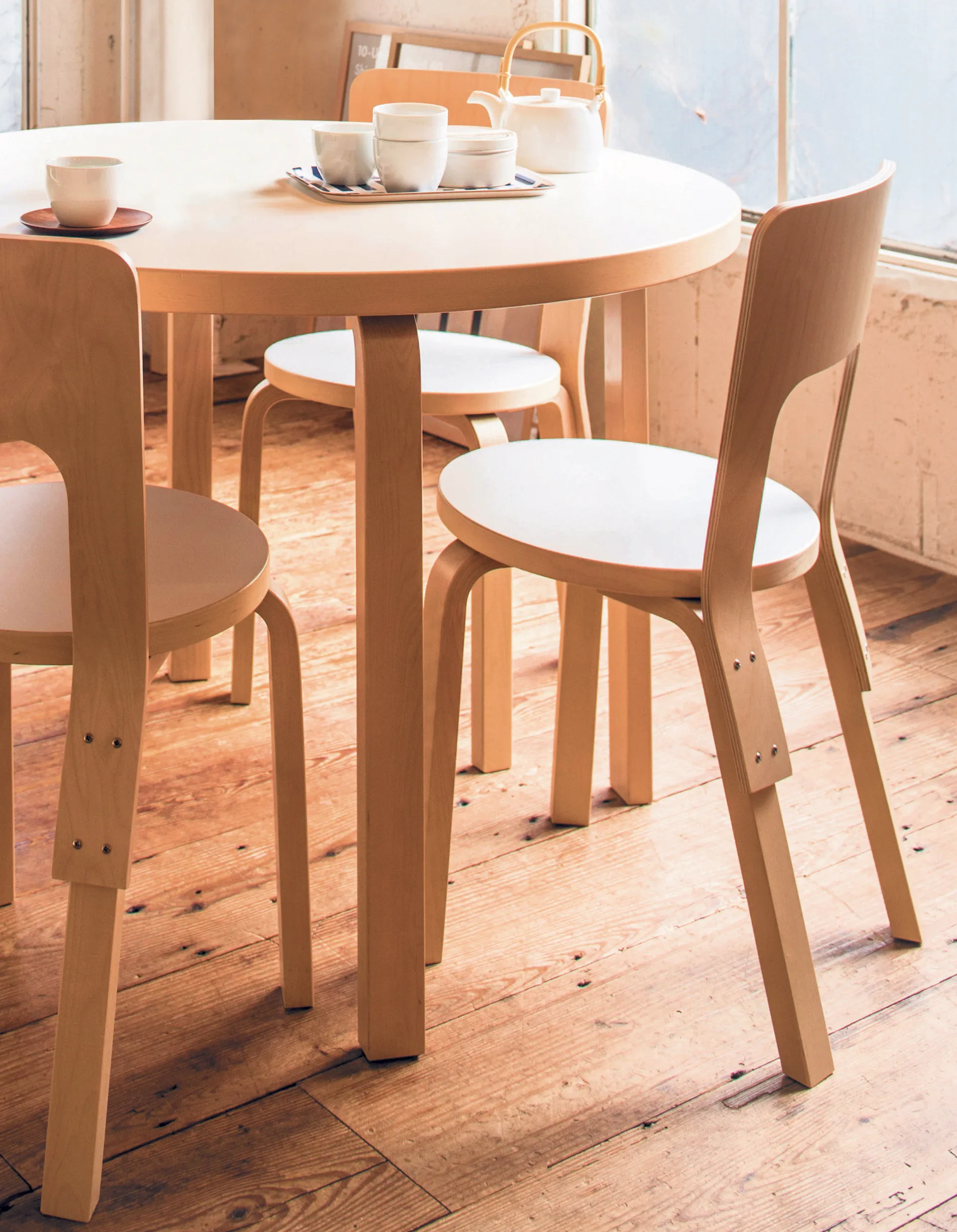 Chair 66 stol, Naturlackerad björk-Björk Artek