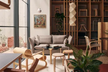 Stool E60 pall - Birch-wild birch - Artek