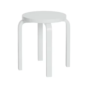 Stool E60 rund pall 4 st ben - Vit lack, Ø38x44 cm - Artek