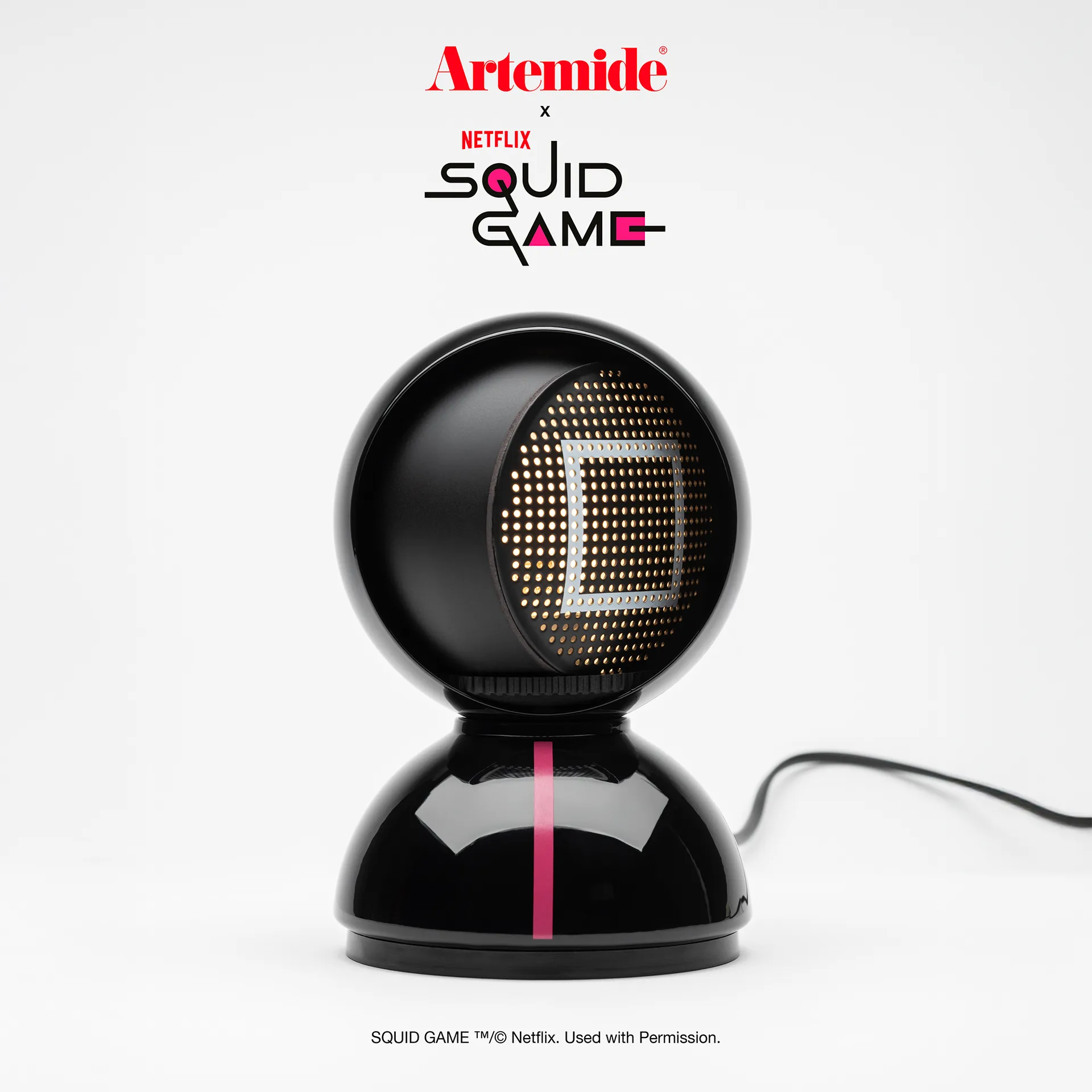 Eclisse x Squid Game bordslampa Special Edition, Guard black Artemide