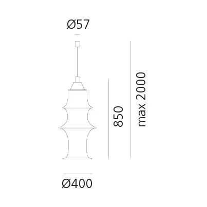 Falkland pendel 53 cm - vit Artemide