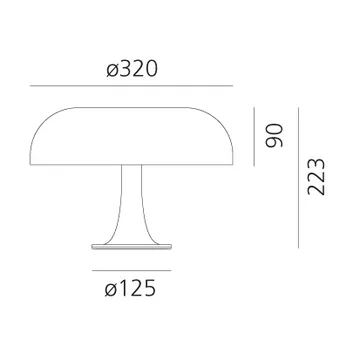 Nessino bordslampa - Ruby red - Artemide