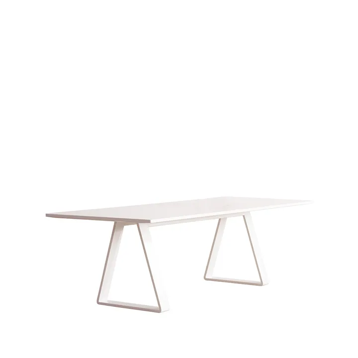 Bermuda matbord - white laminate, stålstativ, 240x90cm - Asplund
