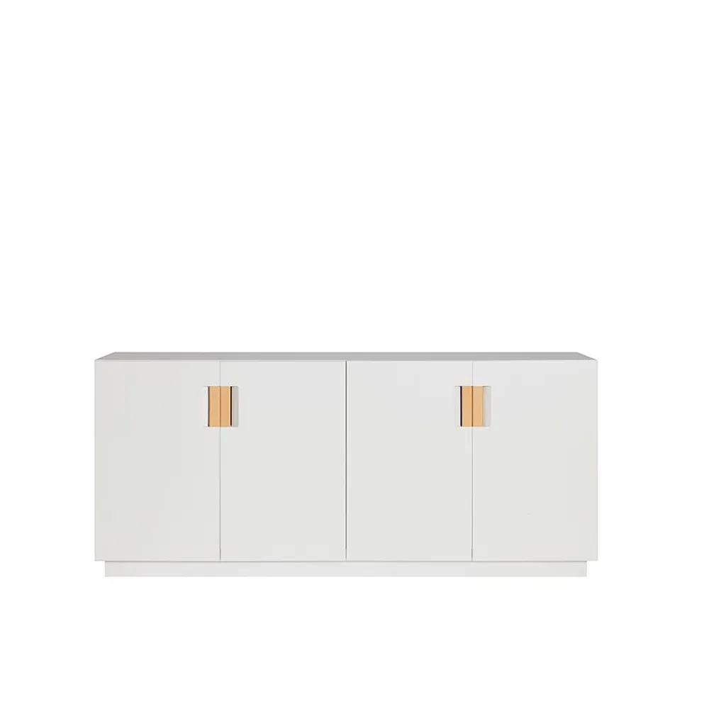 Frame 160 Low skåp, white, vikdörrar, 42 cm, natural Asplund