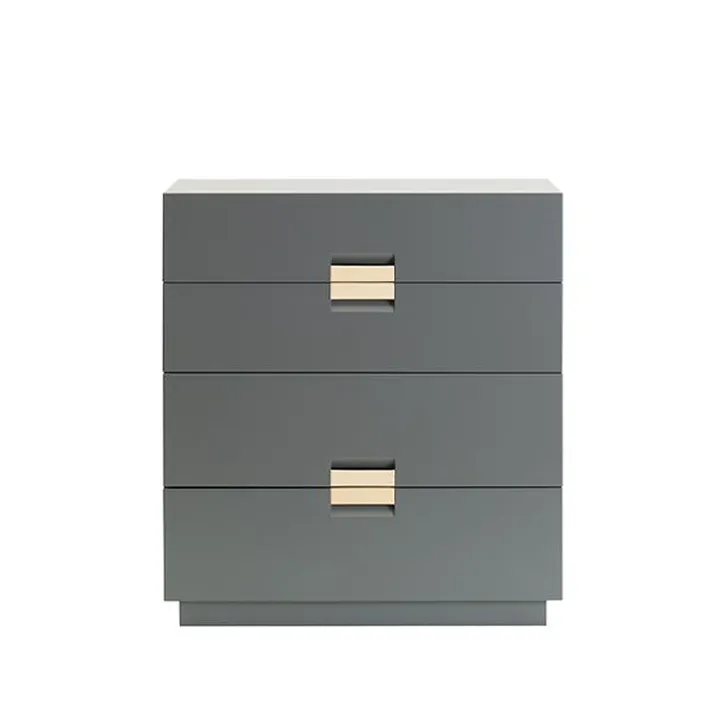 Frame medium byrå - storm grey, läder natural - Asplund