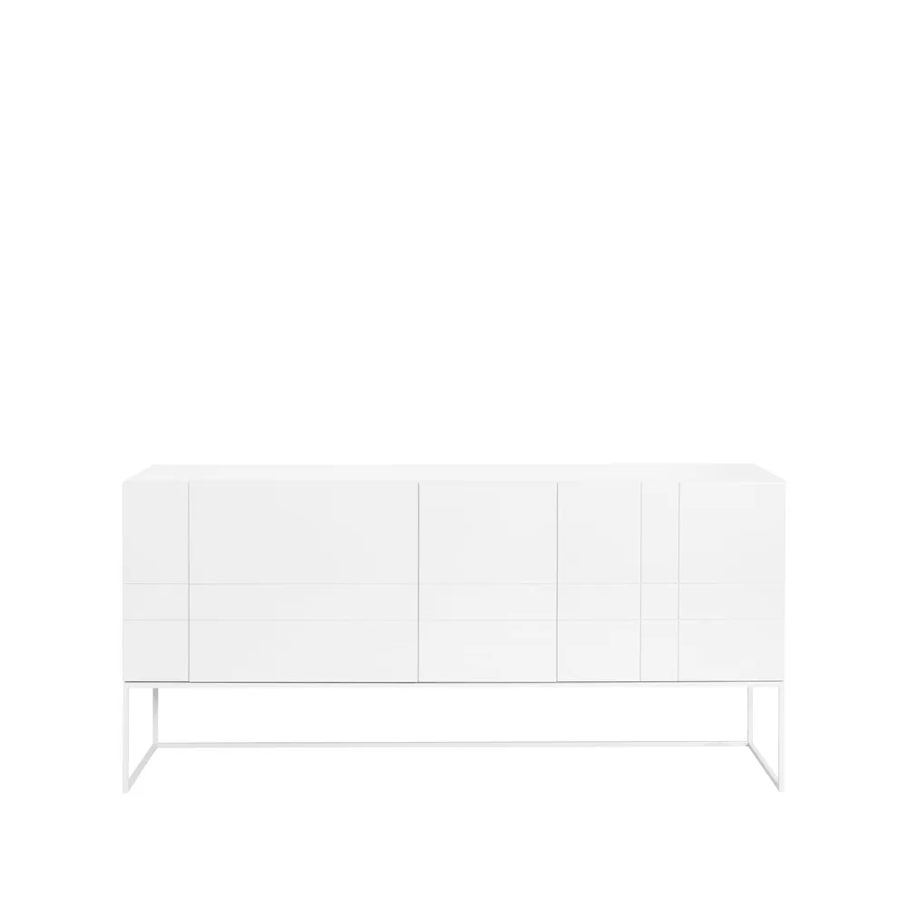 Kilt Light 180 sideboard, white, 4 dörrar Asplund