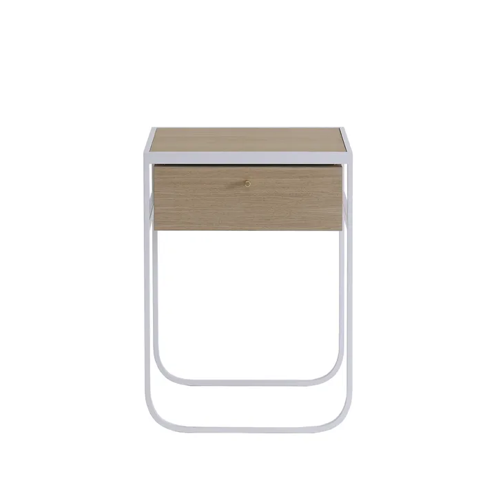 Nati Tati Drawer sängbord - white, vitlaserad ek - Asplund