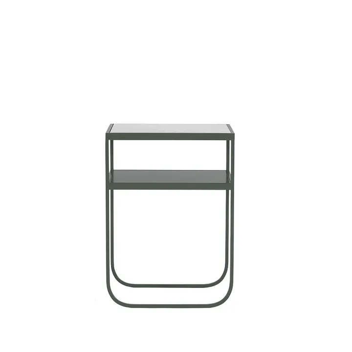 Nati Tati High konsolbord - marmor carrara, stativ green khaki - Asplund