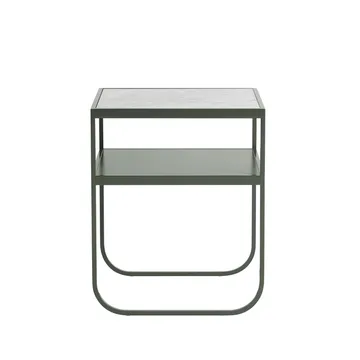Nati Tati sängbord - marmor vit, green khaki stativ - Asplund