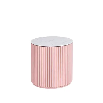 Petit Palais sidobord - dusty pink, h42, topp carraramarmor - Asplund