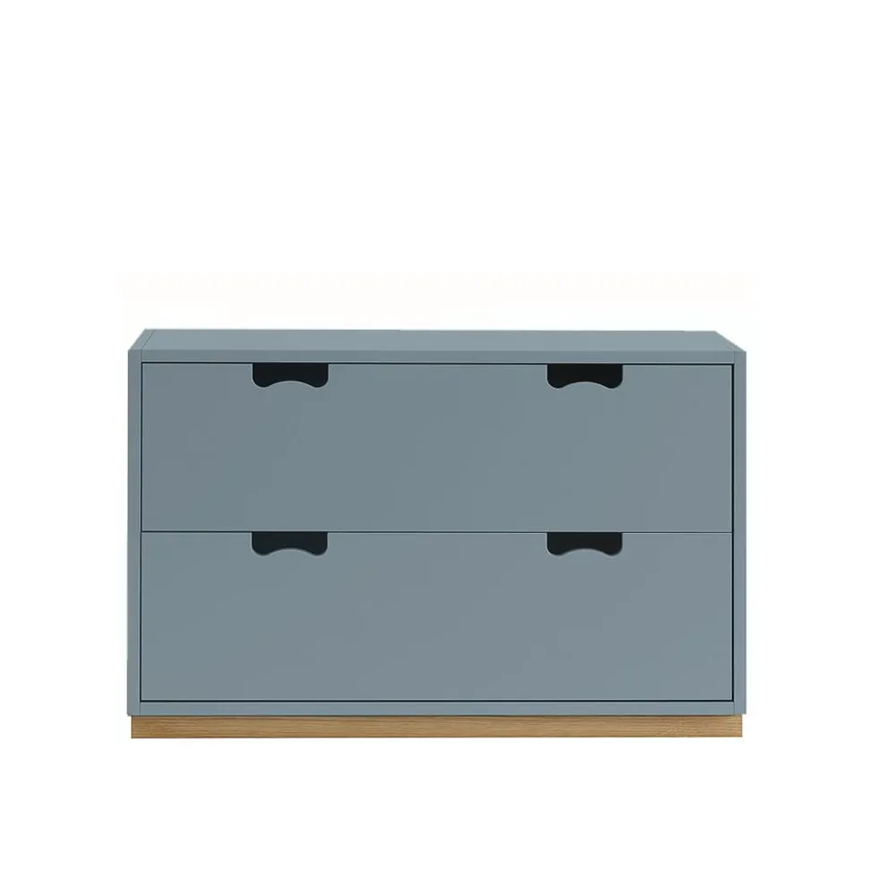 Snö A2 byrå, nordic blue, eksockel Asplund