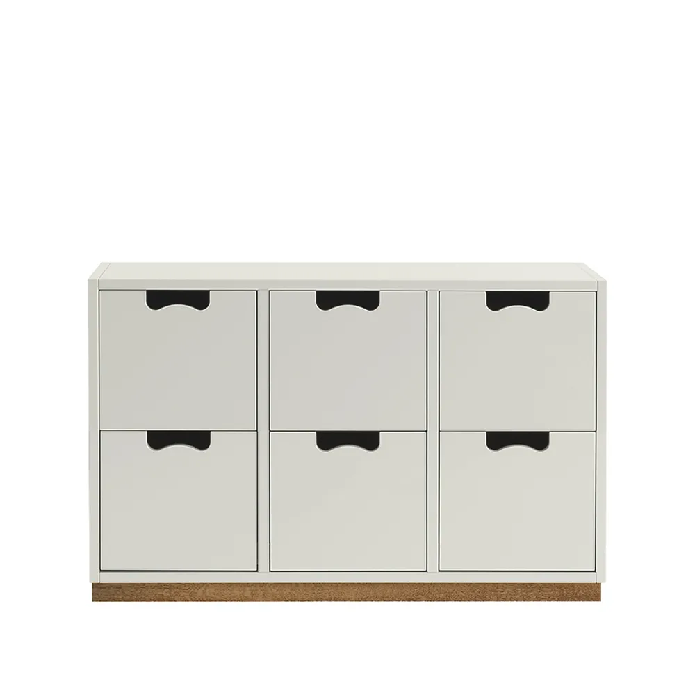 Snö B2 byrå, white, eksockel Asplund