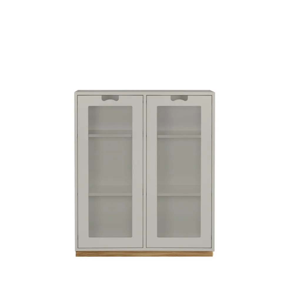 Snö E vitrinskåp, light grey, eksockel, dj.42 cm Asplund
