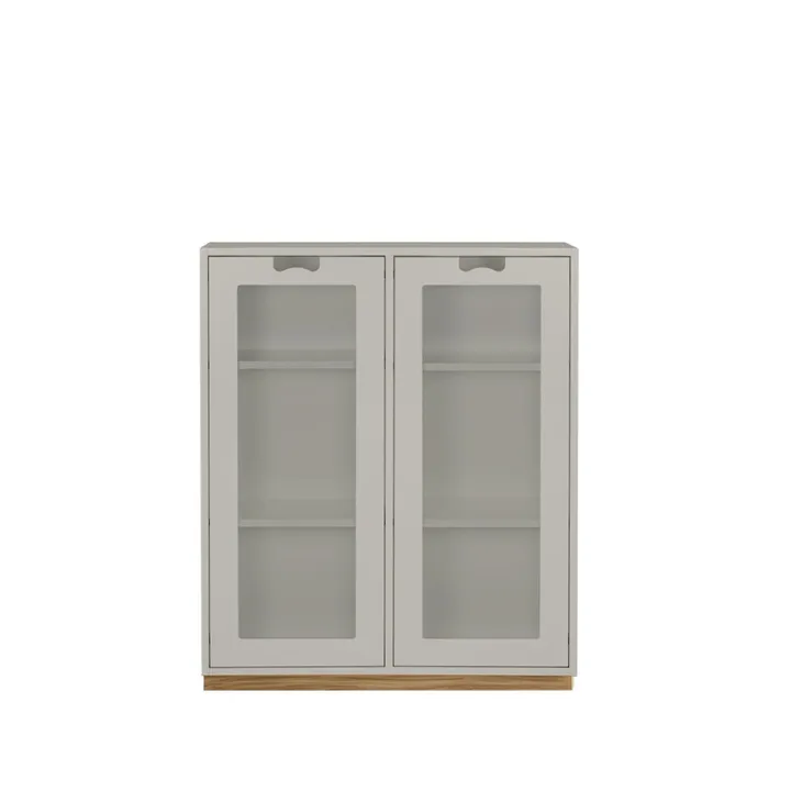 Snö E vitrinskåp - light grey, eksockel, dj.42 cm - Asplund