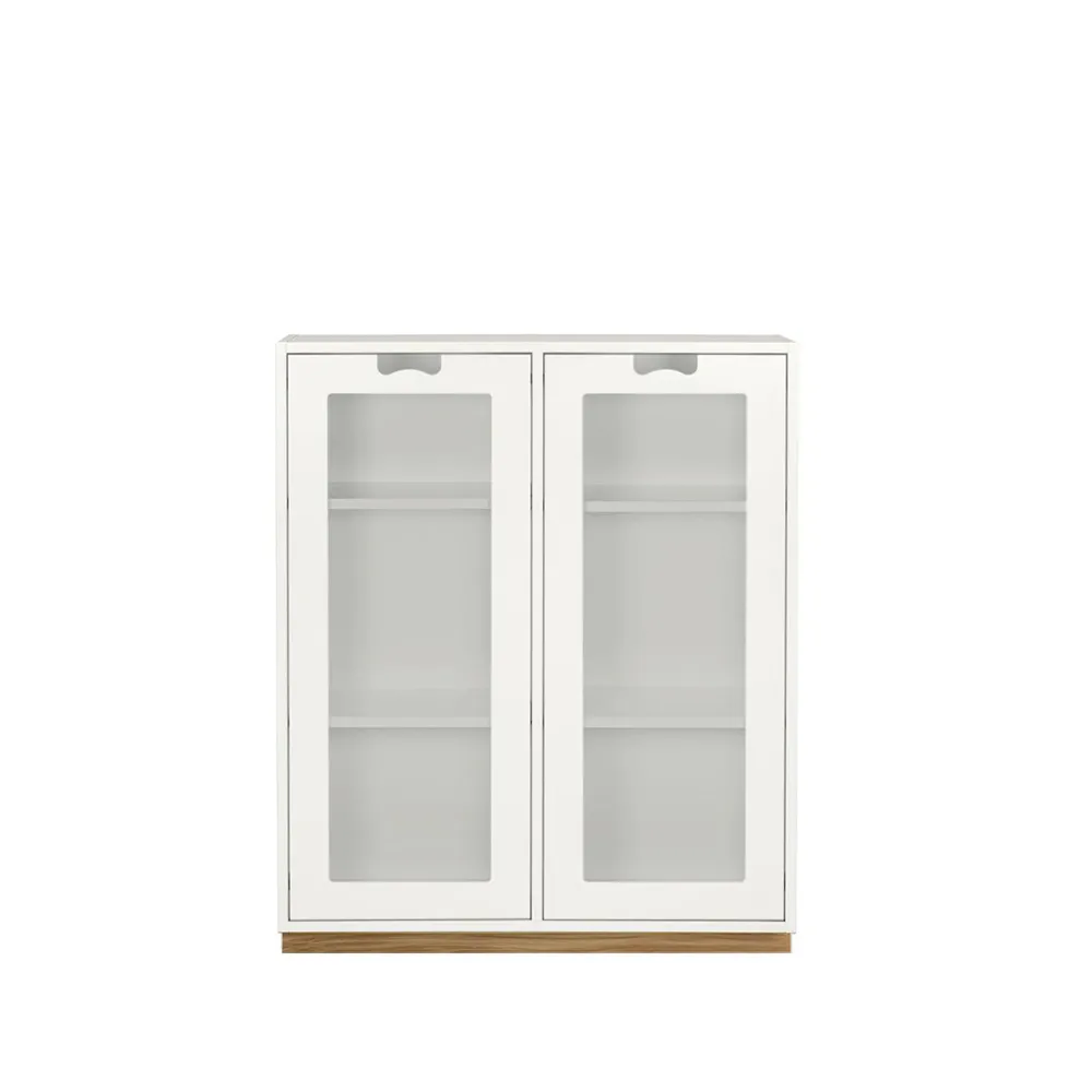 Snö E vitrinskåp, white, eksockel, dj.30 cm Asplund