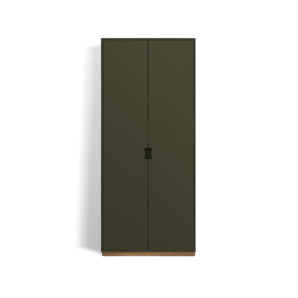 Snö F högskåp, taupe, eksockel, dj.42 cm Asplund