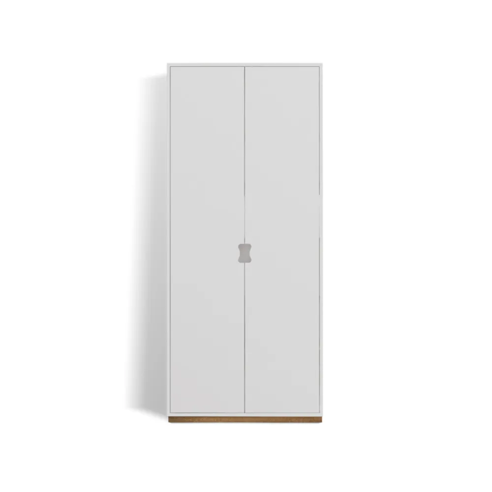 Snö F högskåp, White, eksockel, dj.42 cm, täckta dörrar Asplund