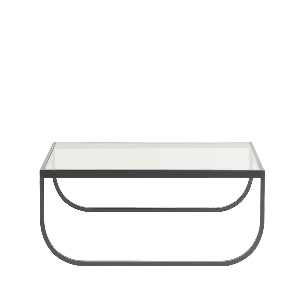 Tati High soffbord, Glas, storm grey Asplund