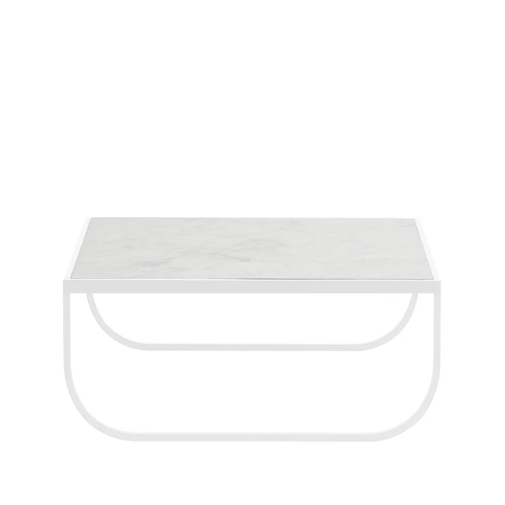 Tati High soffbord, Marmor vit, vitt stativ Asplund