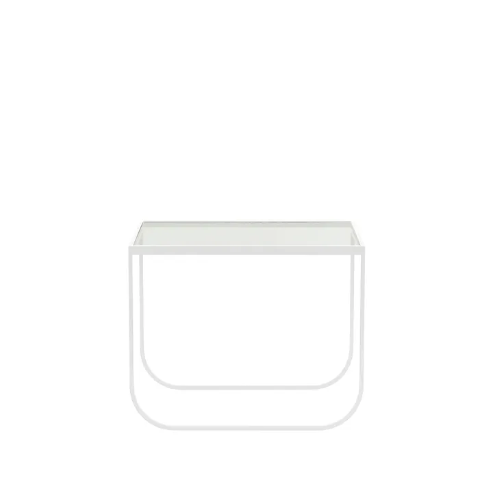 Tati Lounge High soffbord - glas, white - Asplund