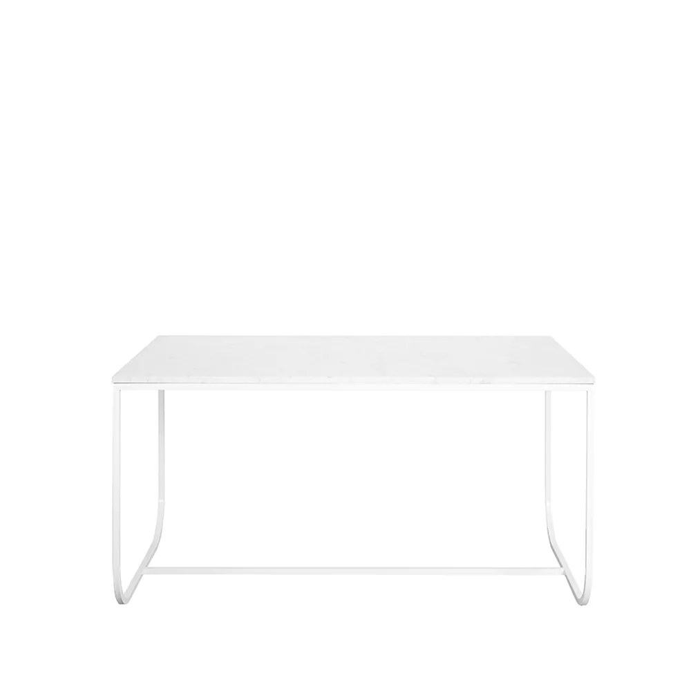 Tati matbord, marmor carrara, 140, stativ white Asplund