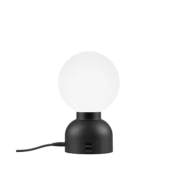 Pluggie bordslampa - svart, opalglas - Ateljé Lyktan