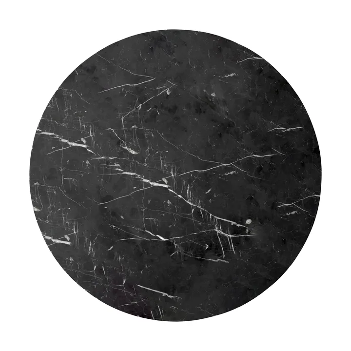 Androgyne bordsskiva till sidobord - Nero Marquina, Ø65 cm - Audo Copenhagen