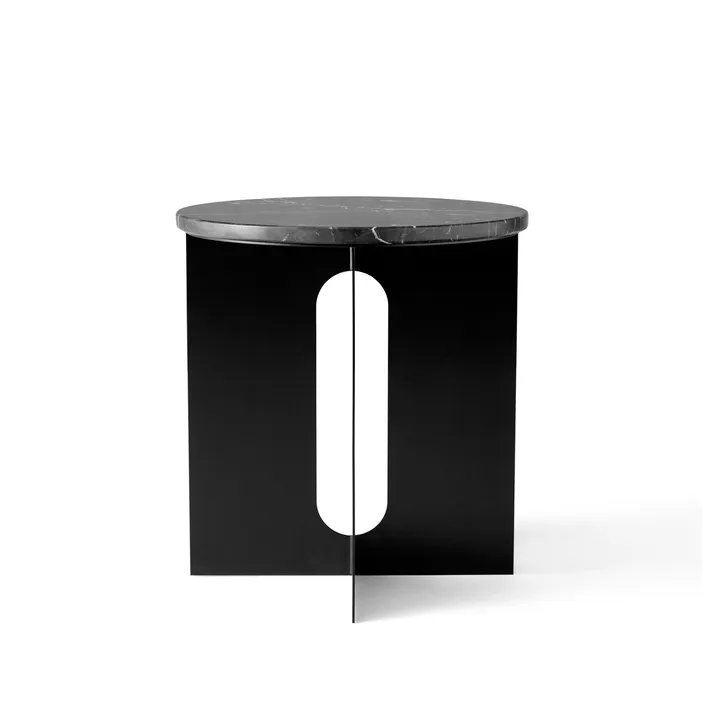 Androgyne bordsskiva till sidobord - Svart, Ø42 cm - Audo Copenhagen