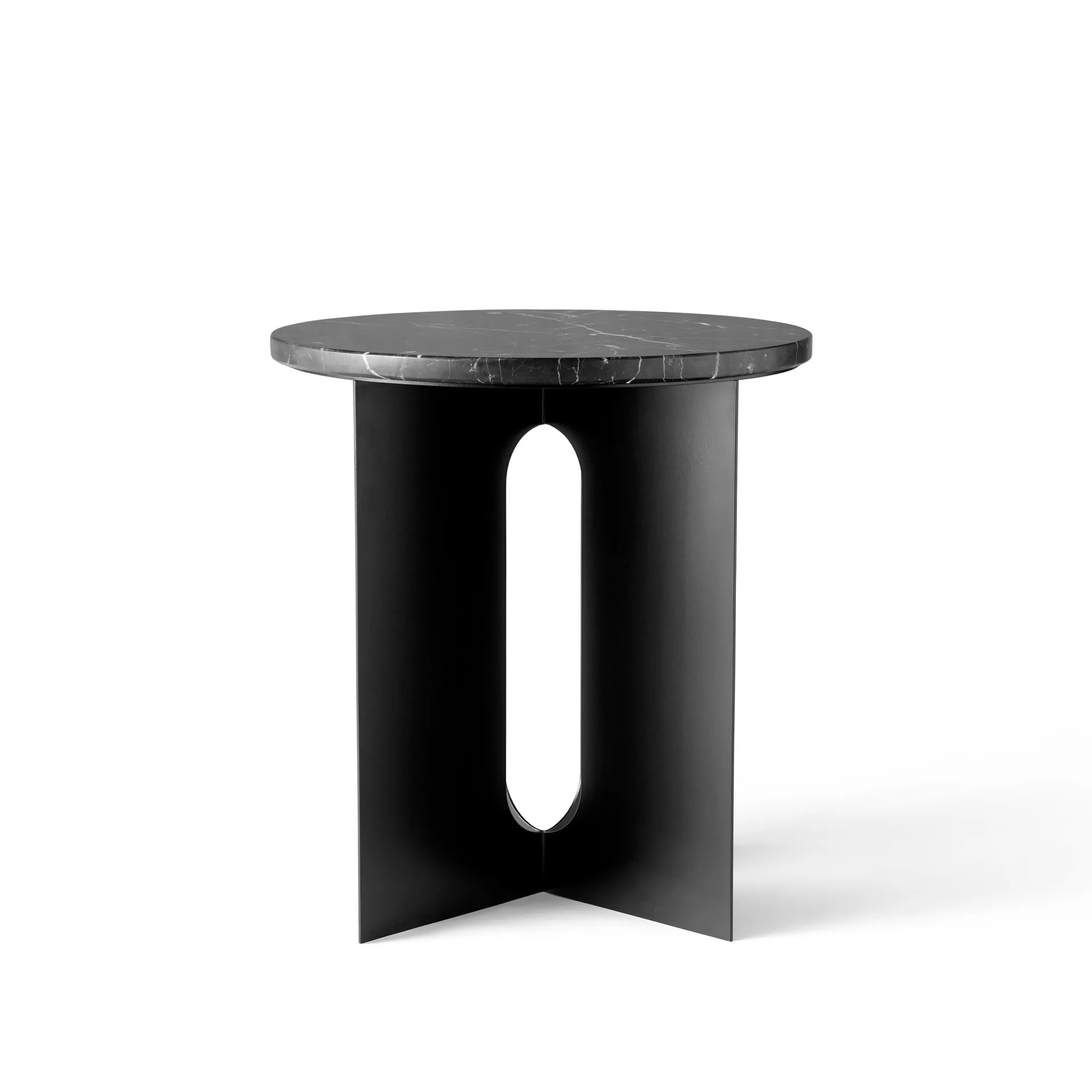 Androgyne bordsskiva till sidobord, Svart, Ø42 cm Audo Copenhagen