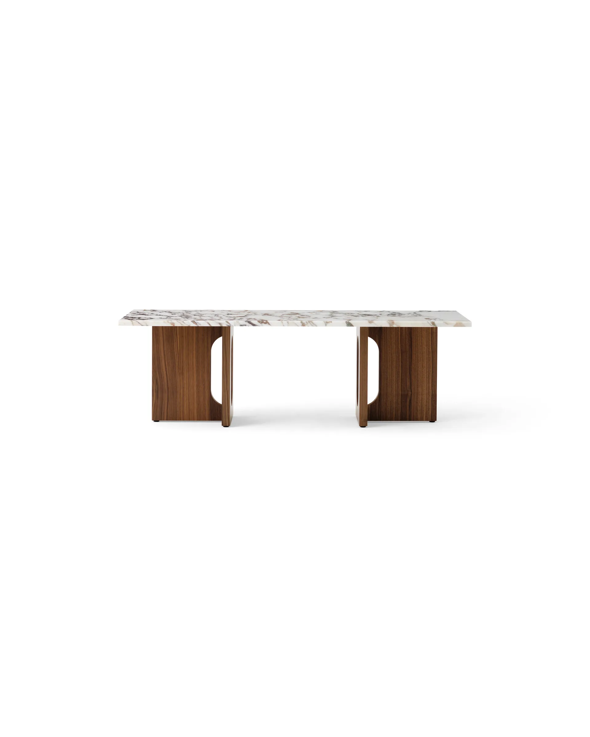 Androgyne loungebord, Walnut-Calacatta viola Audo Copenhagen
