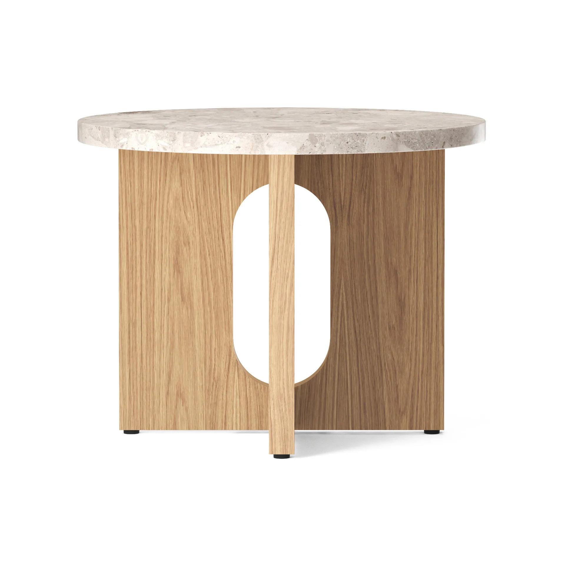 Androgyne sidobord Ø50 cm ekbas, Kunis Breccia-bordsskiva Audo Copenhagen
