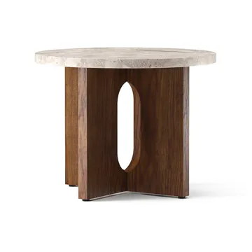 Androgyne sidobord Ø50 cm valnötsbas - Kunis Breccia-bordsskiva - Audo Copenhagen