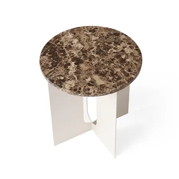Androgyne sidobord - Emperador marmor-ivory stål, Ø42 cm - Audo Copenhagen