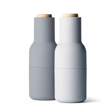 Bottle grinder kryddkvarn 2-pack special edition - concrete-feather (trälock) - Audo Copenhagen