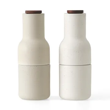 Bottle Grinder kryddkvarn keramik 2 delar - Sand (valnötslock) - Audo Copenhagen